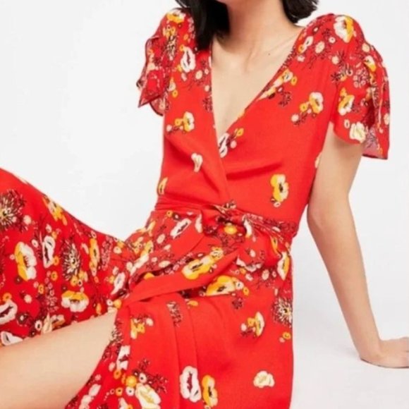 Free People - Gorgeous Jess Wrap Maxi Dress, XS - Picture 1 of 8